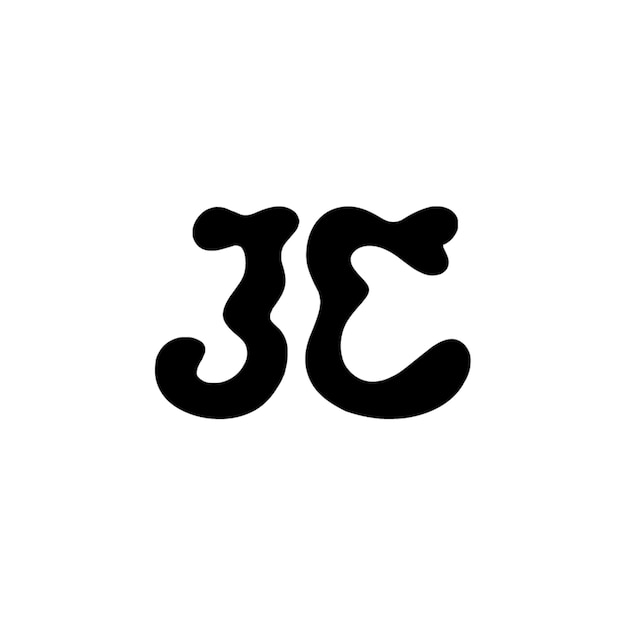 JC monograma diseño del logotipo letra texto nombre símbolo monocromático logotipo alfabeto carácter logotipo simple
