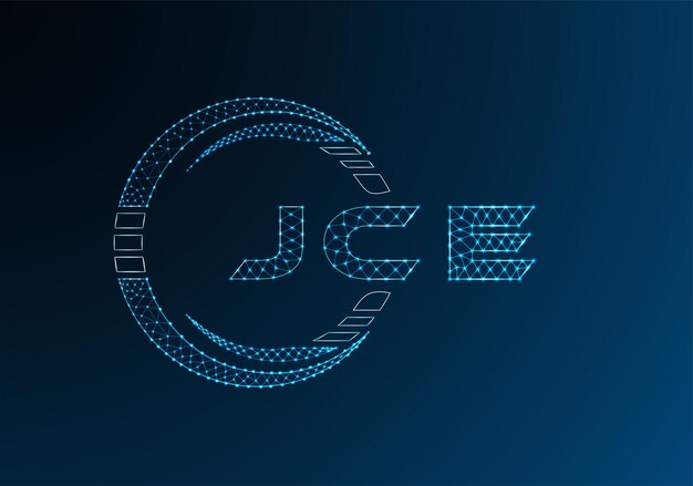 JCE low poly letter logo vector design JCE lower poly logo design Low poly logo