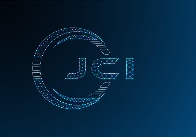 JCI low poly letter logo vector design JCI lower poly logo design Low poly logo