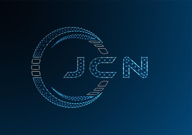 JCN low poly letter logo vector design JCN lower poly logo design Low poly logo