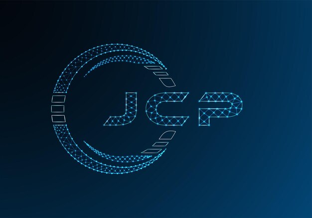 JCP low poly letter logo vector design JCP lower poly logo design Low poly logo