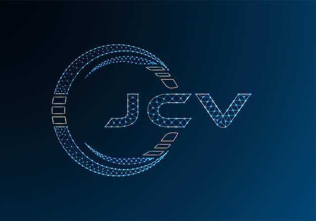 JCV low poly letter logo vector design JCV lower poly logo design Low poly logo