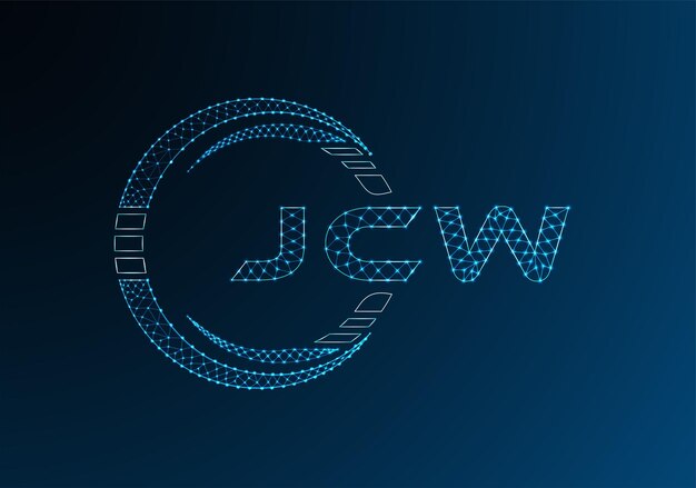 JCW low poly letter logo vector design JCW lower poly logo design Low poly logo