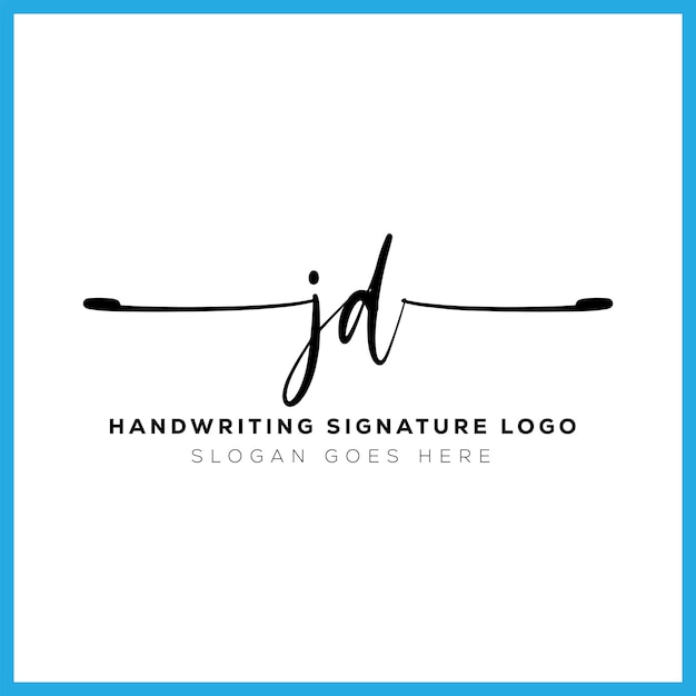 JD iniciales firma de mano logotipo JD carta bienes raíces belleza fotografía letra diseño de logotipo