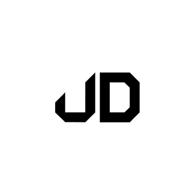 JD monograma diseño del logotipo letra texto nombre símbolo monocromático logotipo alfabeto carácter logotipo simple