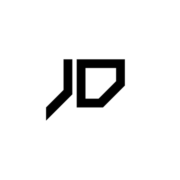 JD monograma diseño del logotipo letra texto nombre símbolo monocromático logotipo alfabeto carácter logotipo simple