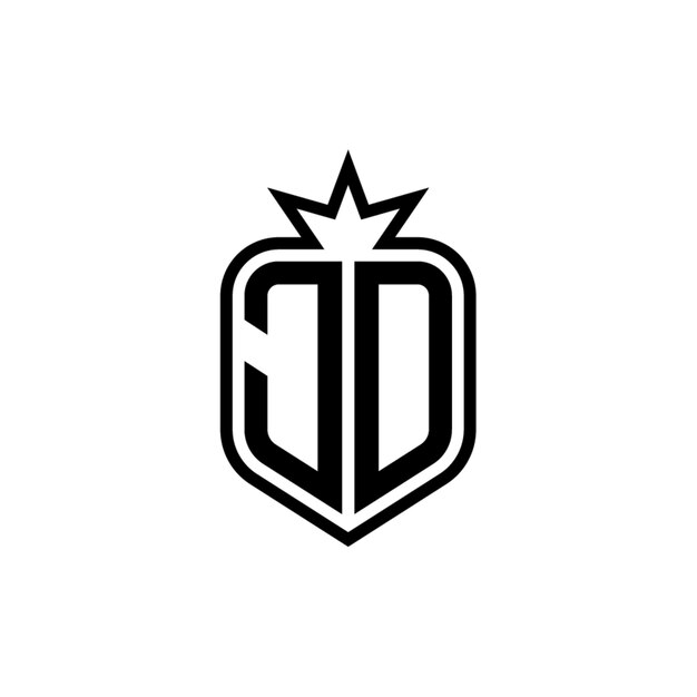 JD monograma diseño del logotipo letra texto nombre símbolo monocromático logotipo alfabeto carácter logotipo simple