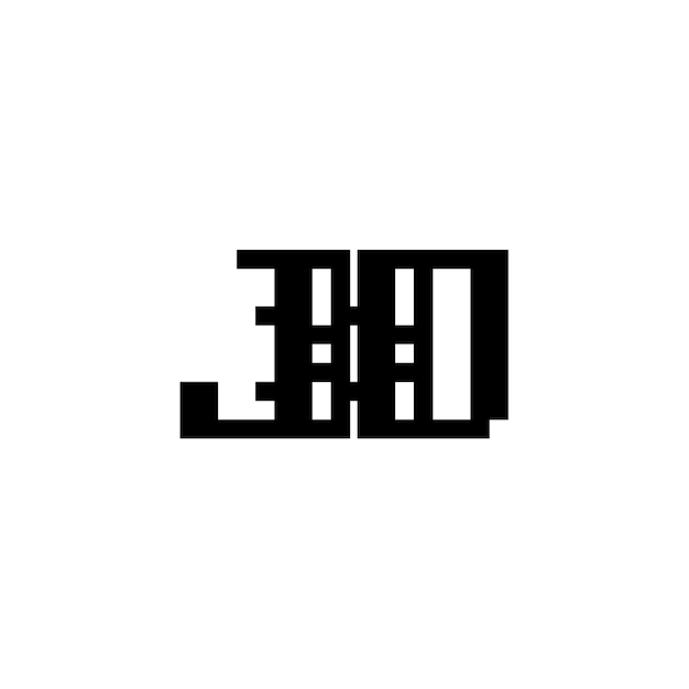 JD monograma diseño del logotipo letra texto nombre símbolo monocromático logotipo alfabeto carácter logotipo simple