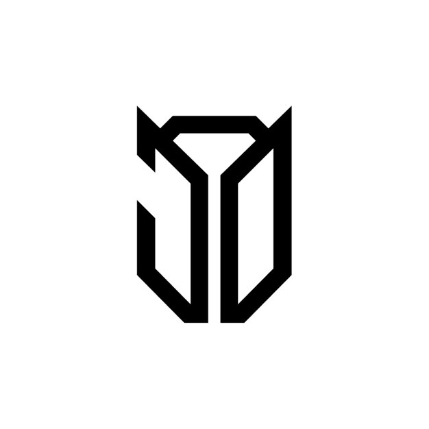 JD monograma diseño del logotipo letra texto nombre símbolo monocromático logotipo alfabeto carácter logotipo simple