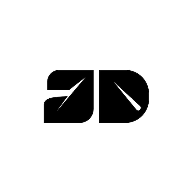JD monograma diseño del logotipo letra texto nombre símbolo monocromático logotipo alfabeto carácter logotipo simple