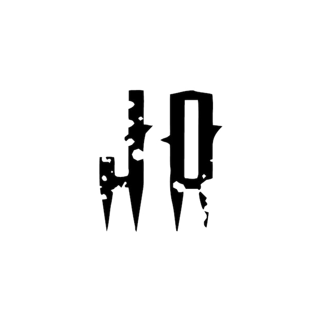 JD monograma diseño del logotipo letra texto nombre símbolo monocromático logotipo alfabeto carácter logotipo simple
