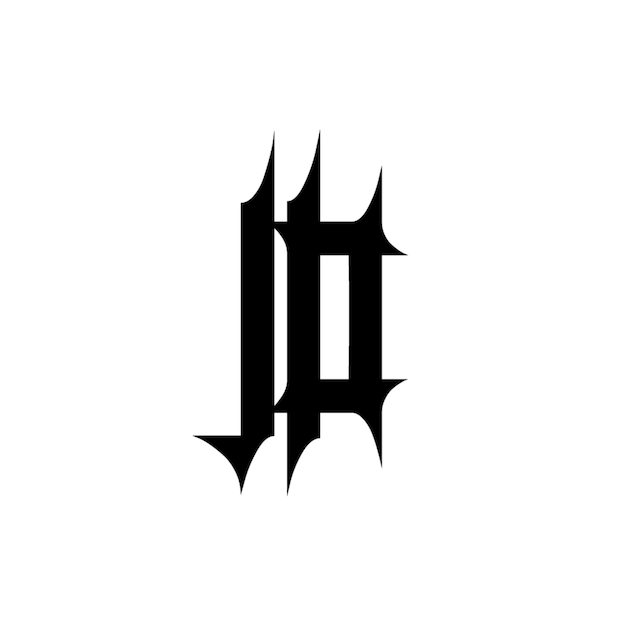 JD monograma diseño del logotipo letra texto nombre símbolo monocromático logotipo alfabeto carácter logotipo simple