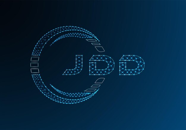 JDD low poly letter logo vector design JDD lower poly logo design Low poly logo