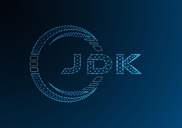 JDK low poly letter logo vector design JDK lower poly logo design Low poly logo