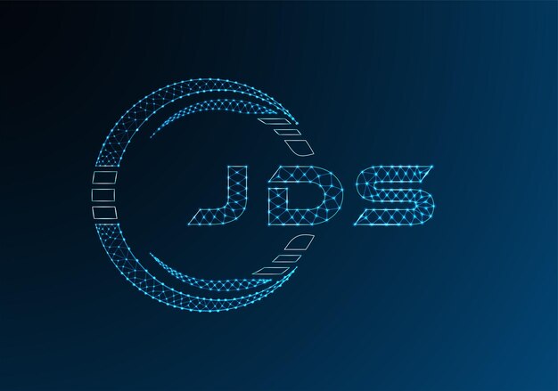 JDS low poly letter logo vector design JDS lower poly logo design Low poly logo