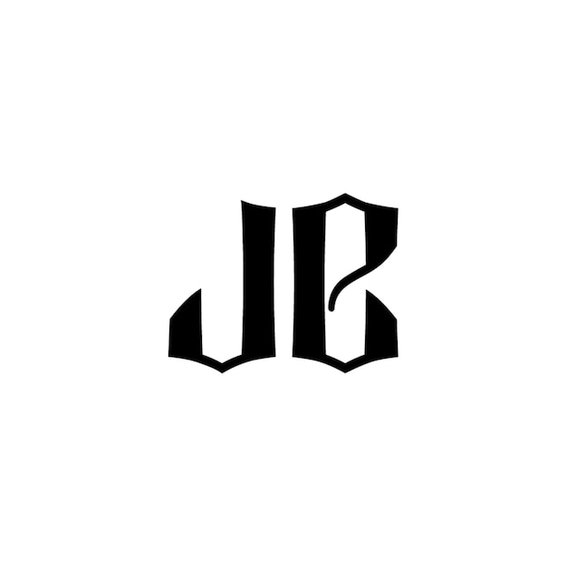 JE monograma diseño del logotipo letra texto nombre símbolo monocromático logotipo alfabeto carácter logotipo simple