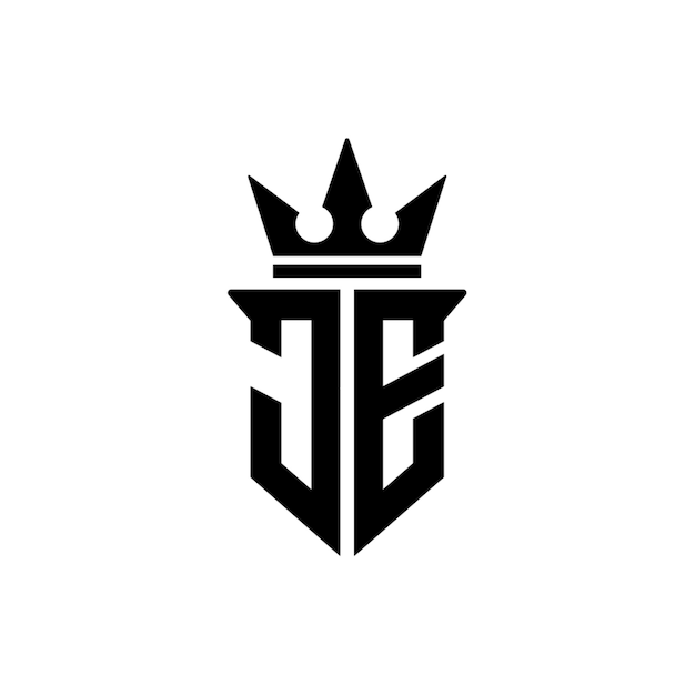 JE monograma diseño del logotipo letra texto nombre símbolo monocromático logotipo alfabeto carácter logotipo simple