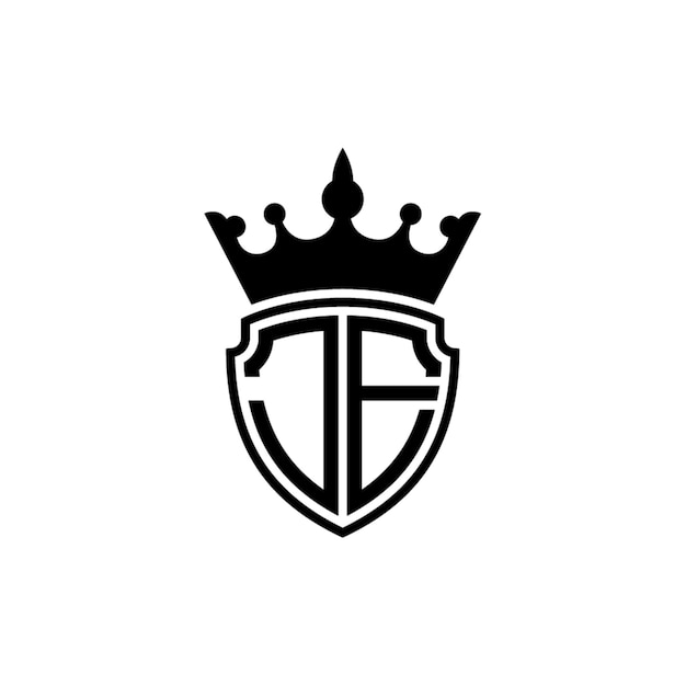JE monograma diseño del logotipo letra texto nombre símbolo monocromático logotipo alfabeto carácter logotipo simple