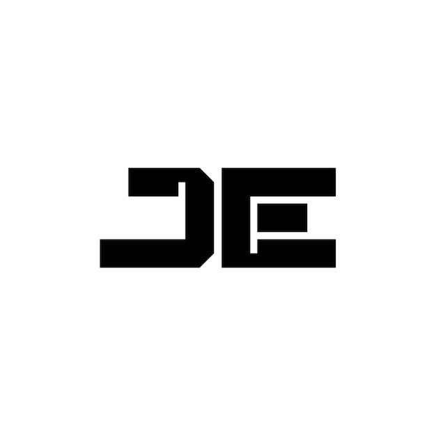 JE monograma diseño del logotipo letra texto nombre símbolo monocromático logotipo alfabeto carácter logotipo simple