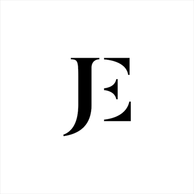 JE negocio de icono de diseño inicial