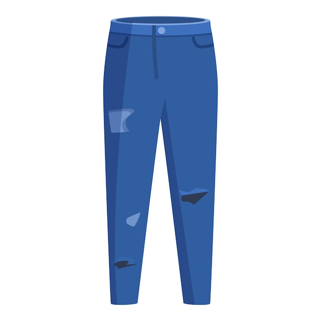 Jeans azules que muestran signos de desgaste
