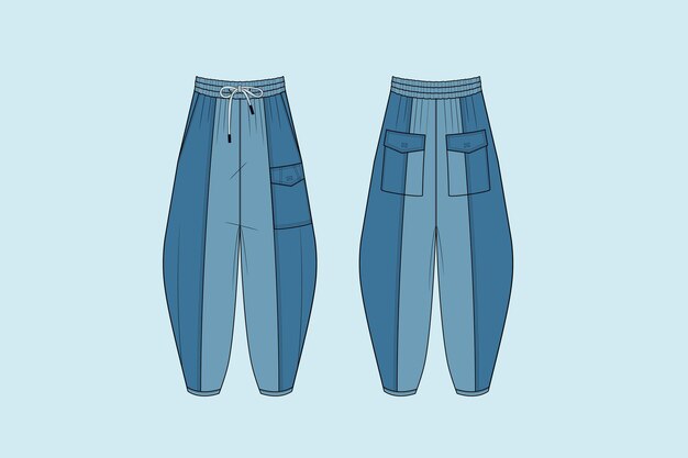 Jeans de piernas anchas con paneles