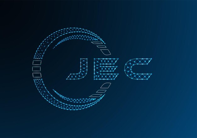 JEC low poly letter logo vector design JEC lower poly logo design Low poly logo