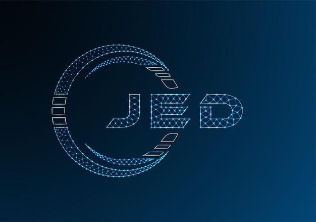 JED low poly letter logo vector design JED lower poly logo design Low poly logo