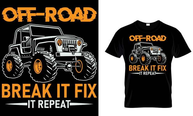 Un jeep y una camiseta de jeep que dice todoterreno.