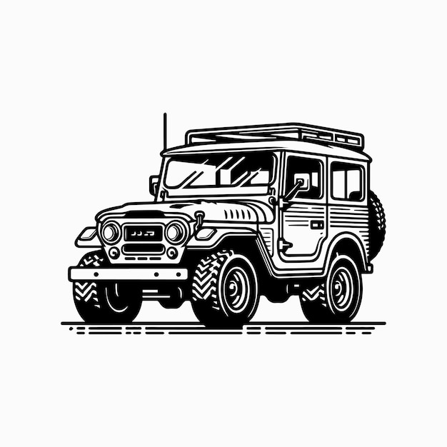 Jeep retro de diseño vintage