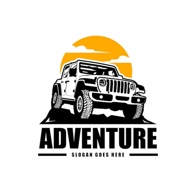jeep vector offroad aventura 4x4 logo ilustración