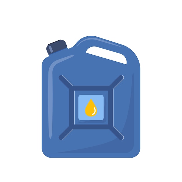 Jerrycanister para gasolina gasolina y aceite de motor Ilustración vectorial