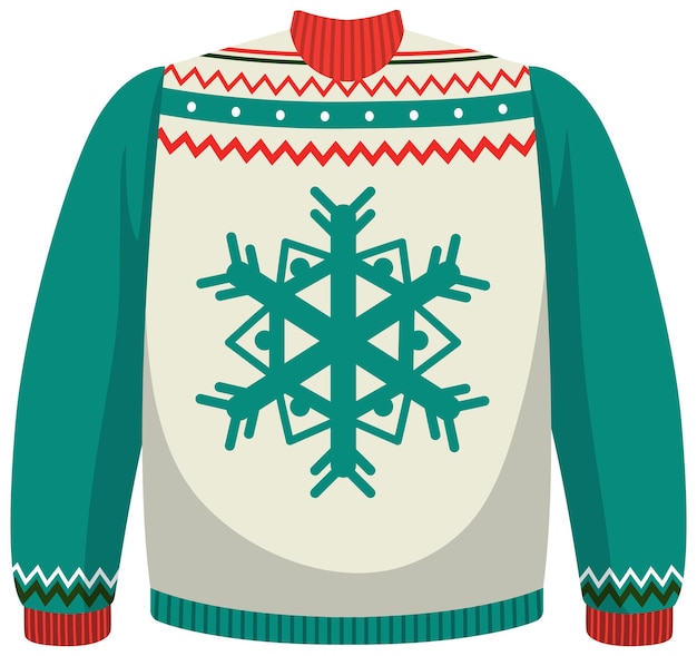 Jersey copo de nieve navideño verde