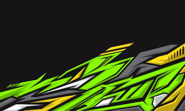 Vector jersey deportivo fondo geométrico abstracto diseño de envoltura de coche de carreras