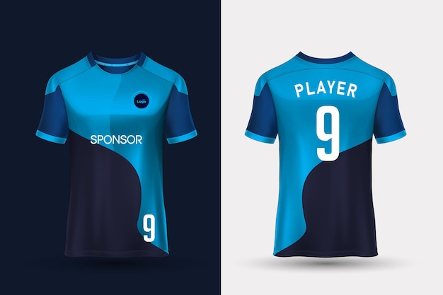 Vector jersey de fútbol y camiseta deportiva