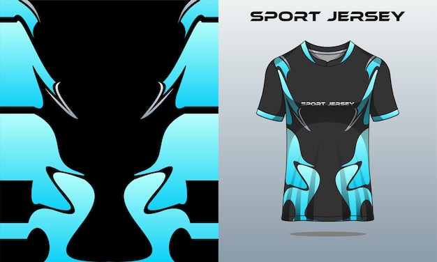 Jersey sport degradado azul y degradado gris