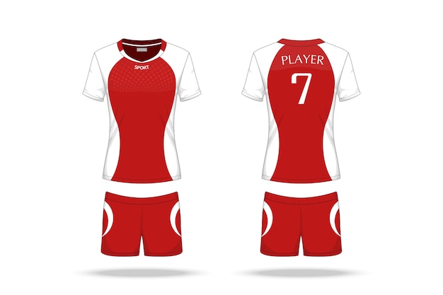 Jersey de voleibol de la especificación aislada en el fondo blanco