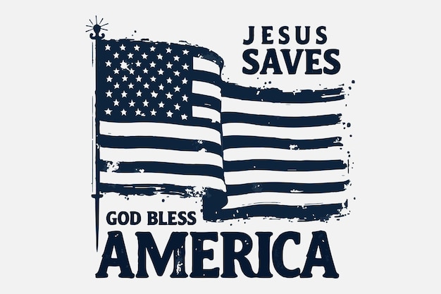 Jesús salva a Dios despeja América diseño de camiseta hermosa