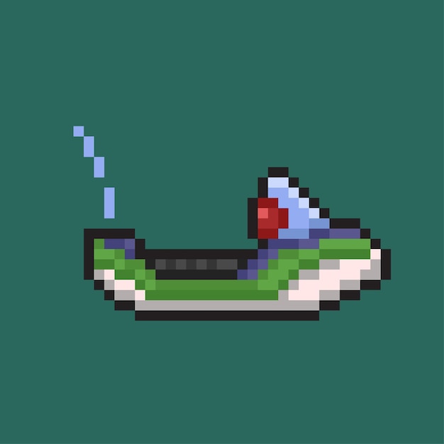 jet ski en estilo pixel art