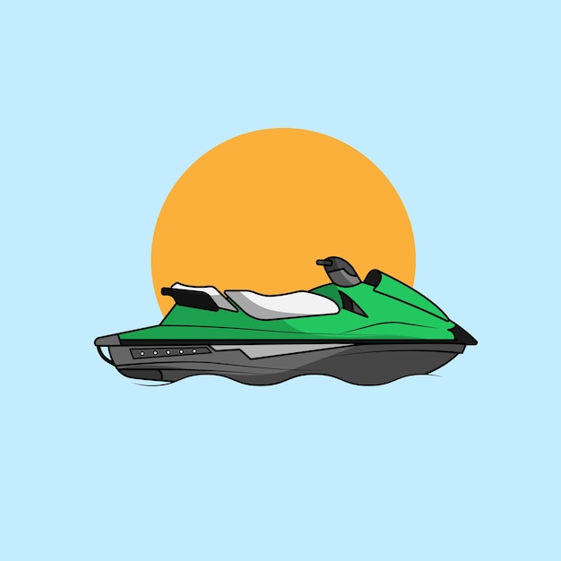 Vector jet ski