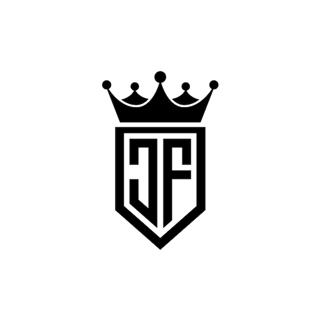JF monograma diseño del logotipo letra texto nombre símbolo monocromático logotipo alfabeto carácter logotipo simple