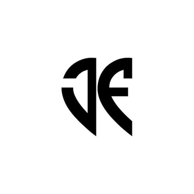 JF monograma diseño del logotipo letra texto nombre símbolo monocromático logotipo alfabeto carácter logotipo simple