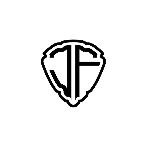 JF monograma diseño del logotipo letra texto nombre símbolo monocromático logotipo alfabeto carácter logotipo simple
