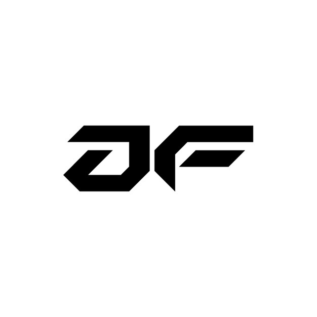 JF monograma diseño del logotipo letra texto nombre símbolo monocromático logotipo alfabeto carácter logotipo simple