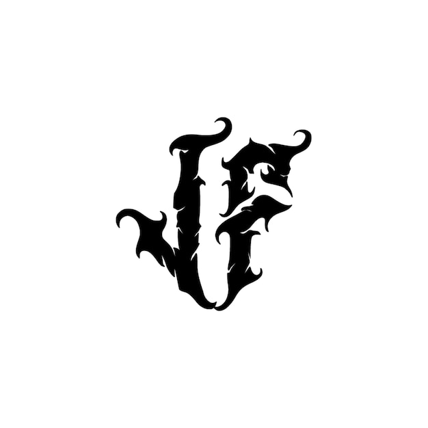 JF monograma diseño del logotipo letra texto nombre símbolo monocromático logotipo alfabeto carácter logotipo simple