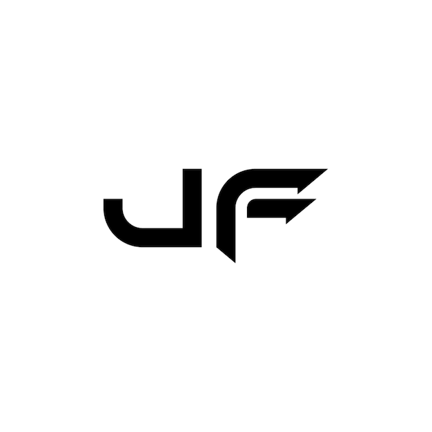 JF monograma diseño del logotipo letra texto nombre símbolo monocromático logotipo alfabeto carácter logotipo simple