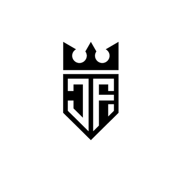 JF monograma diseño del logotipo letra texto nombre símbolo monocromático logotipo alfabeto carácter logotipo simple