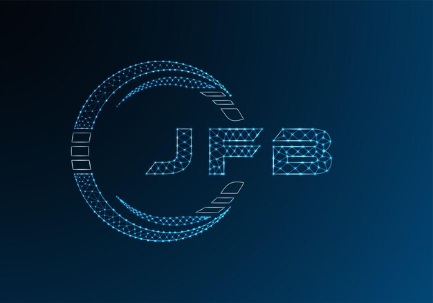 JFB low poly letter logo vector design JFB lower poly logo design Low poly logo