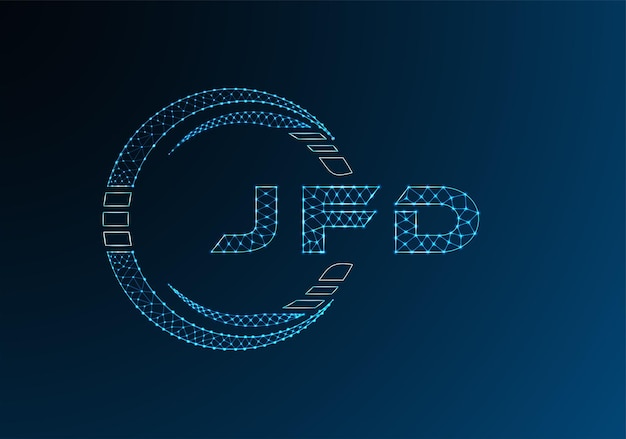 JFD low poly letter logo vector design JFD lower poly logo design Low poly logo
