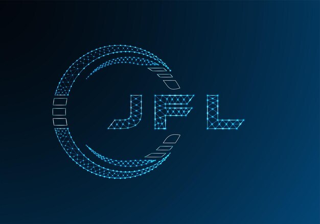 JFL low poly letter logo vector design JFL lower poly logo design Low poly logo
